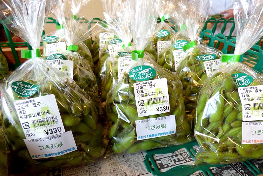 入荷情報 9月25日 中晩生の枝豆 つきみ娘 入荷 道の駅 みのりの郷東金 千葉県東金市