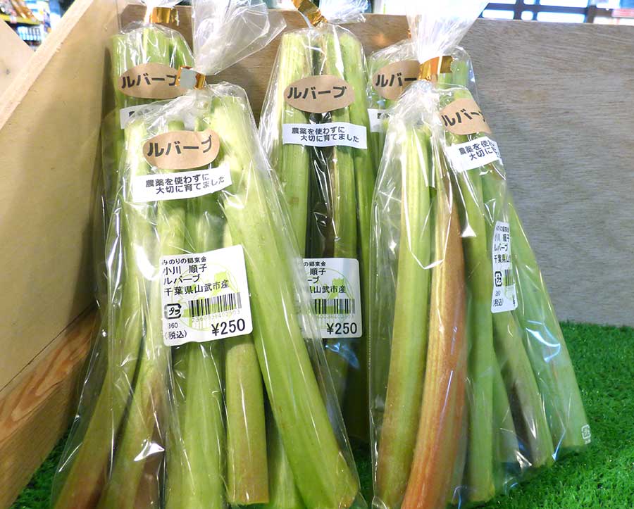 入荷情報 7月7日 ワイルドな酸味 ジャムやサラダ スイーツに使える野菜 ルバーブ 入荷してます 道の駅 みのりの郷東金 千葉県東金市